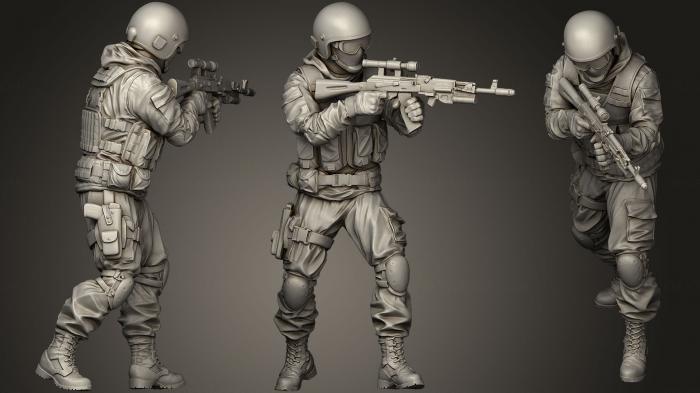 Military figurines (STKW_0500) 3D model for CNC machine